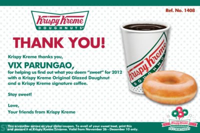 free grub, Krispy Kreme, doughnuts